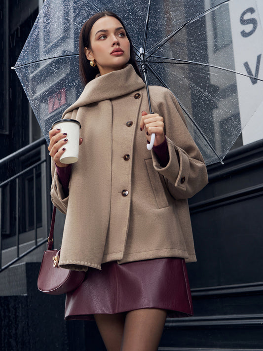 WW | Jacke mit passendem Knopf-Schal