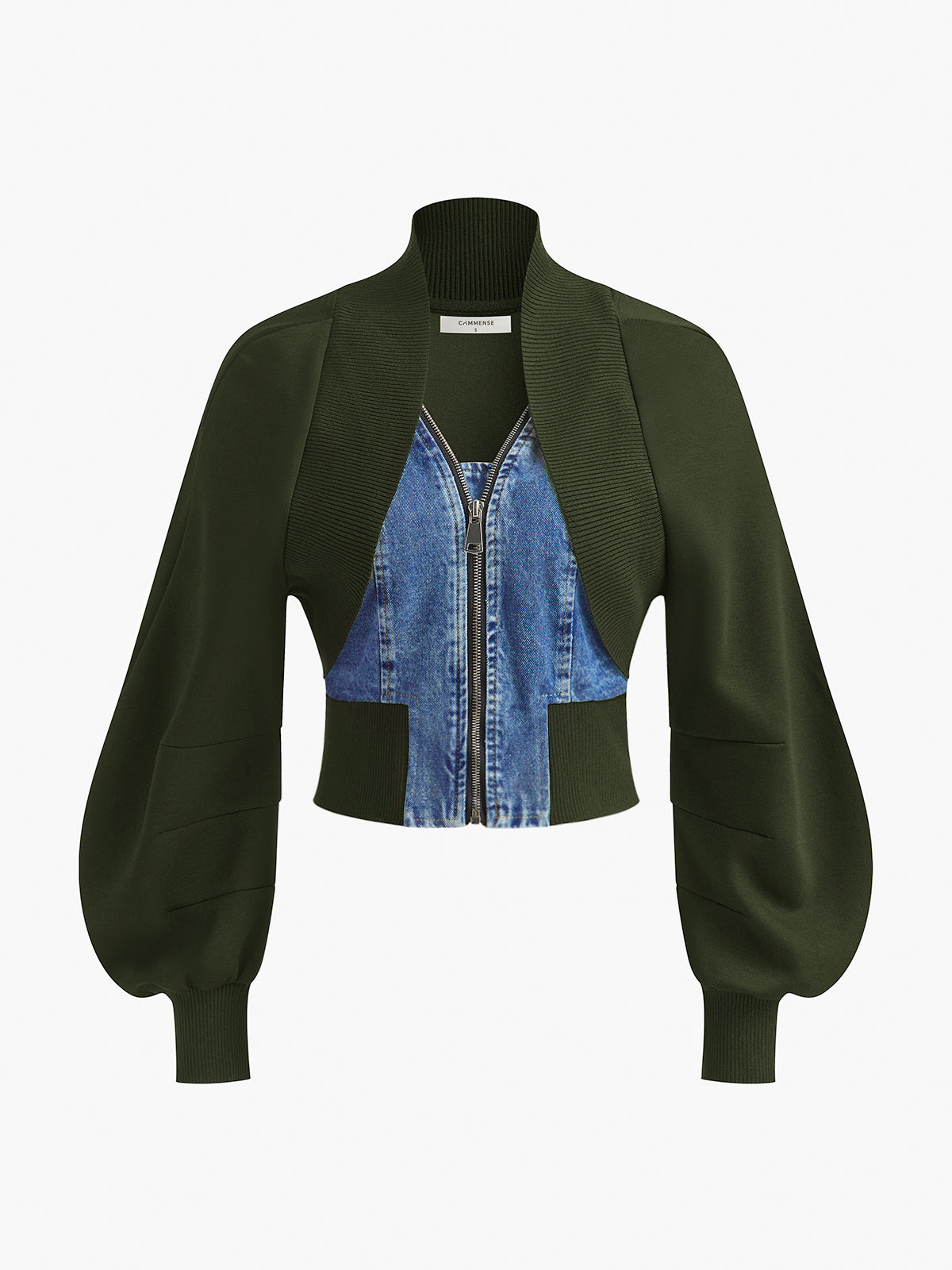 WW | Sleeve Denim-Panel Slim Jacket