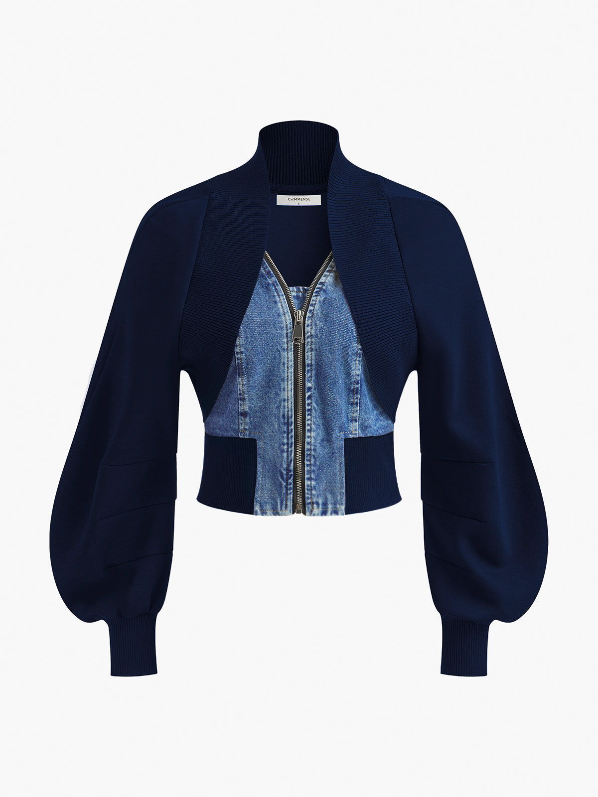 WW | Sleeve Denim-Panel Slim Jacket