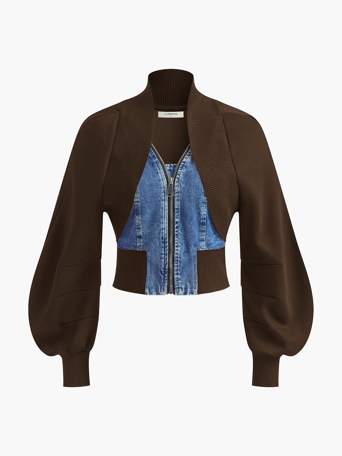 WW | Sleeve Denim-Panel Slim Jacket
