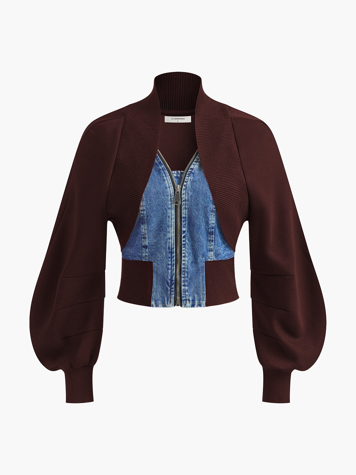 WW | Sleeve Denim-Panel Slim Jacket