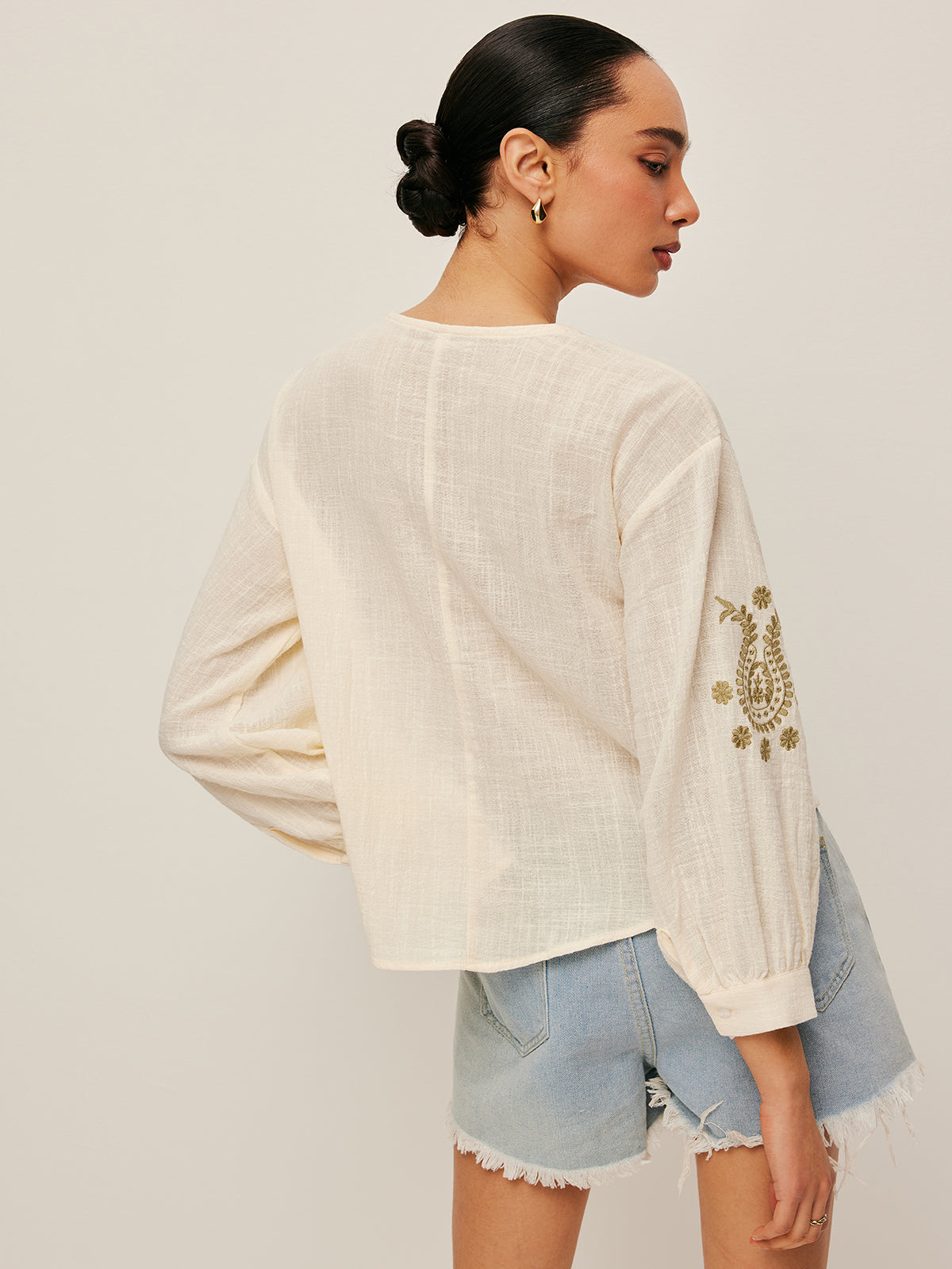 WW | Boho Embroidered Blouse