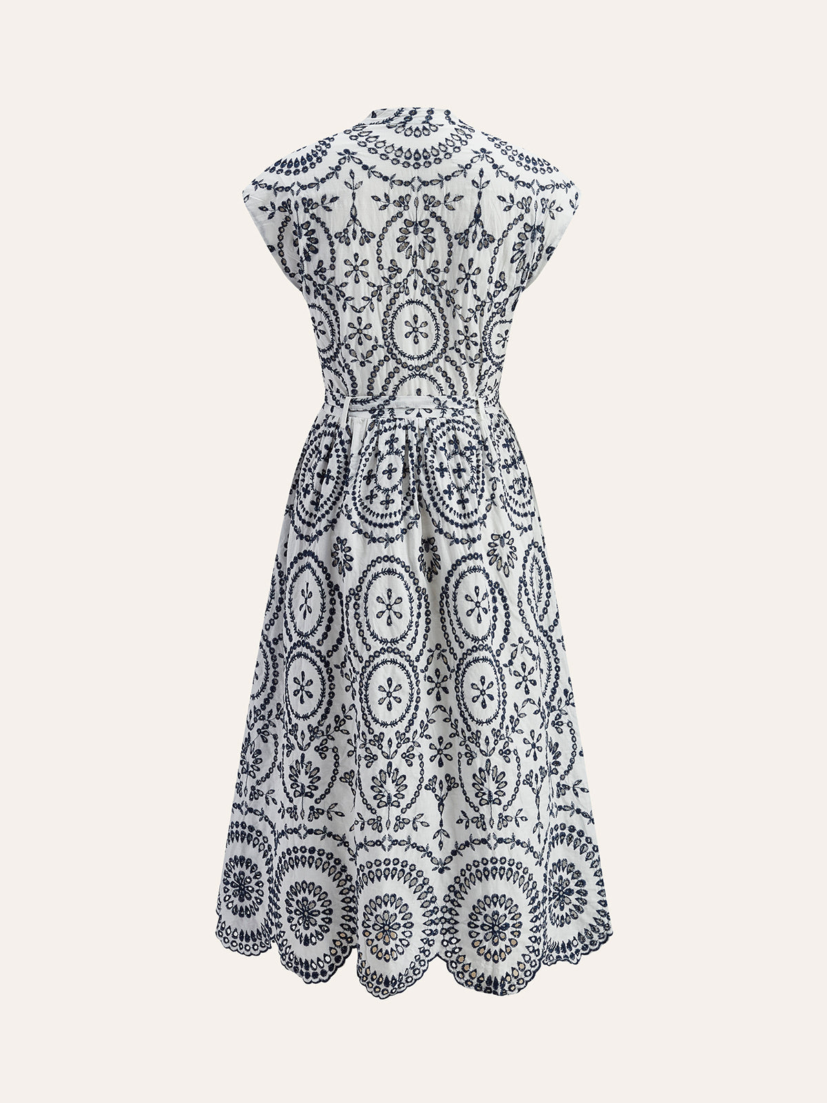 WW | Embroidered V-Neck Dress With Belt