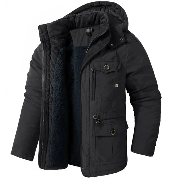 WW | Herren Winterjacke Mit Kapuzen Design Und Taschen Detail
