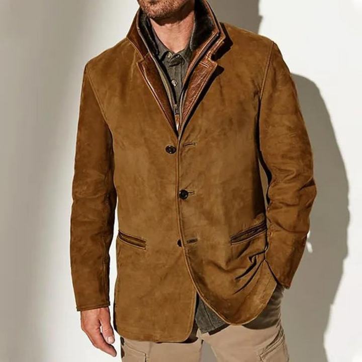 WW | Herren Vintage Mantel mit Knopfverschluss und Daunenfüllung