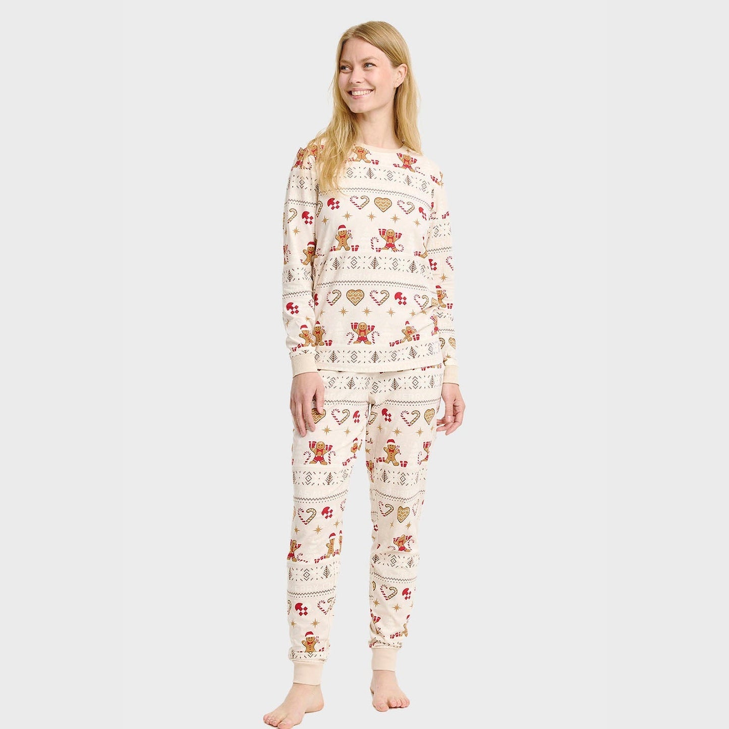 WW | Christmas Cookie Weihnachts-Pyjama beige - Damen