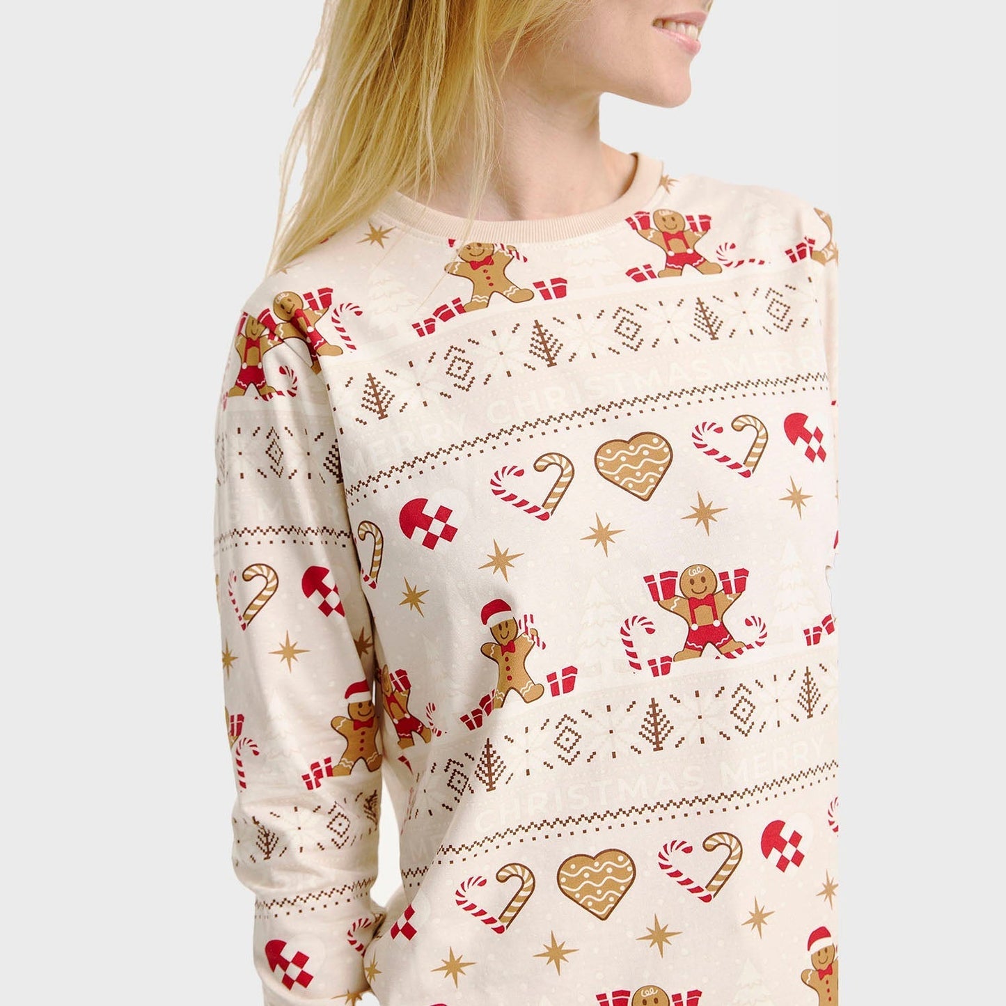 WW | Christmas Cookie Weihnachts-Pyjama beige - Damen