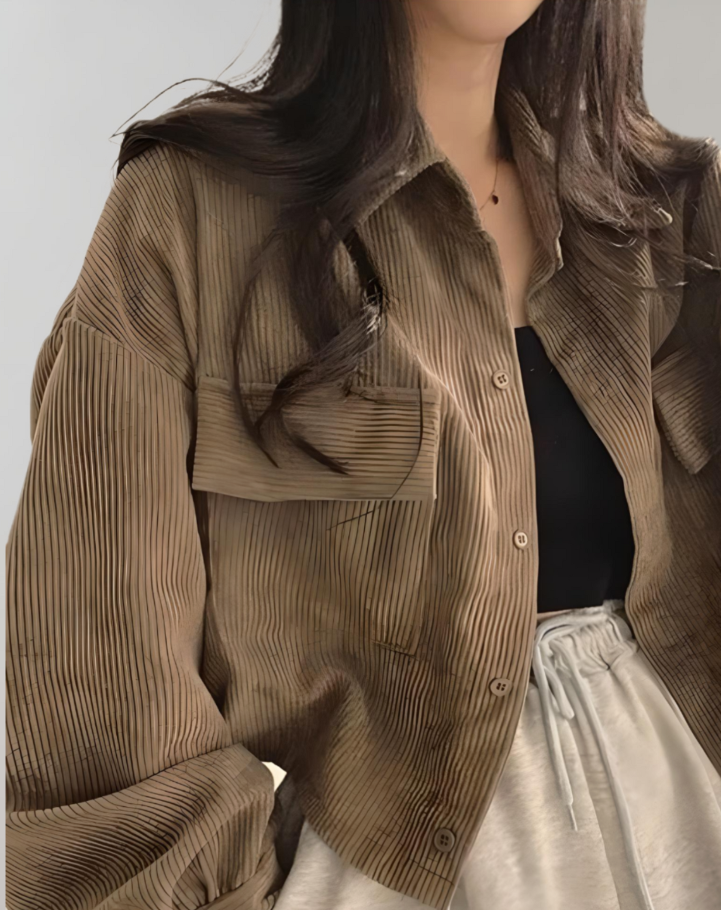WW | Women's Oversized Jacket with Chest Pockets
