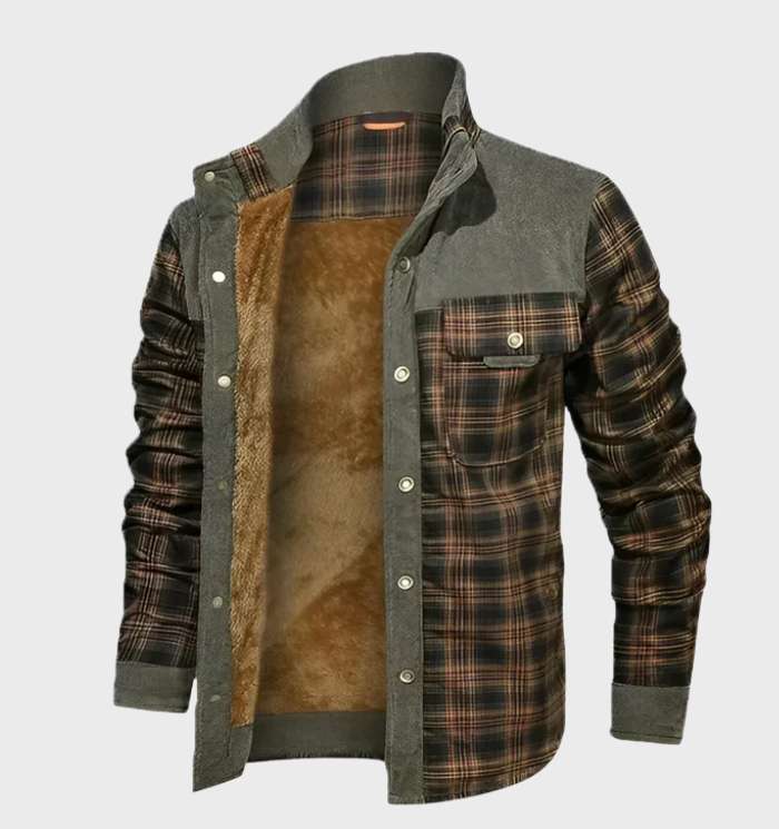 WW | F.s. Checked flannel jacket with fleece lining