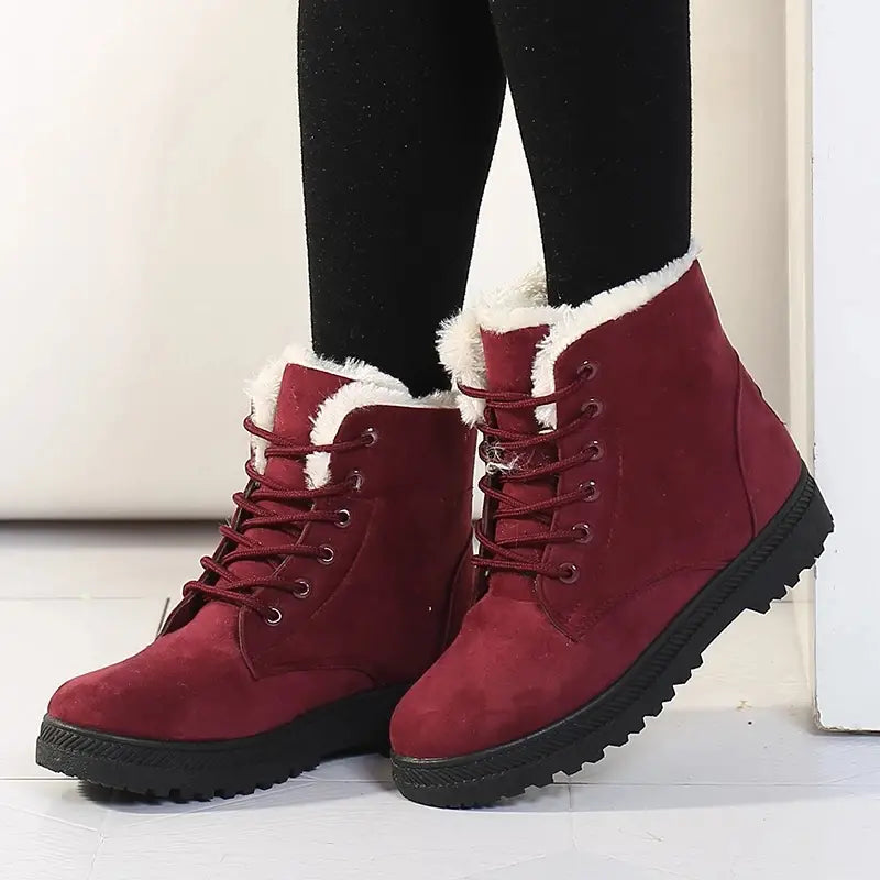 WW | Damen Winter Schnür Schnee Stiefel
