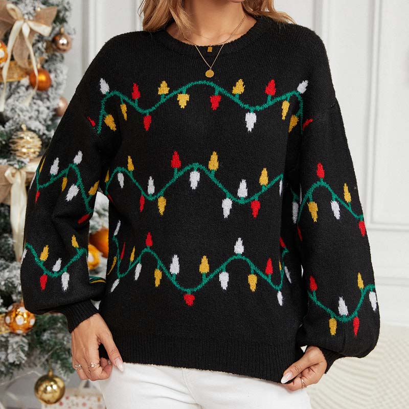 WW | Bequemer Weihnachtsstrickpullover für Winter