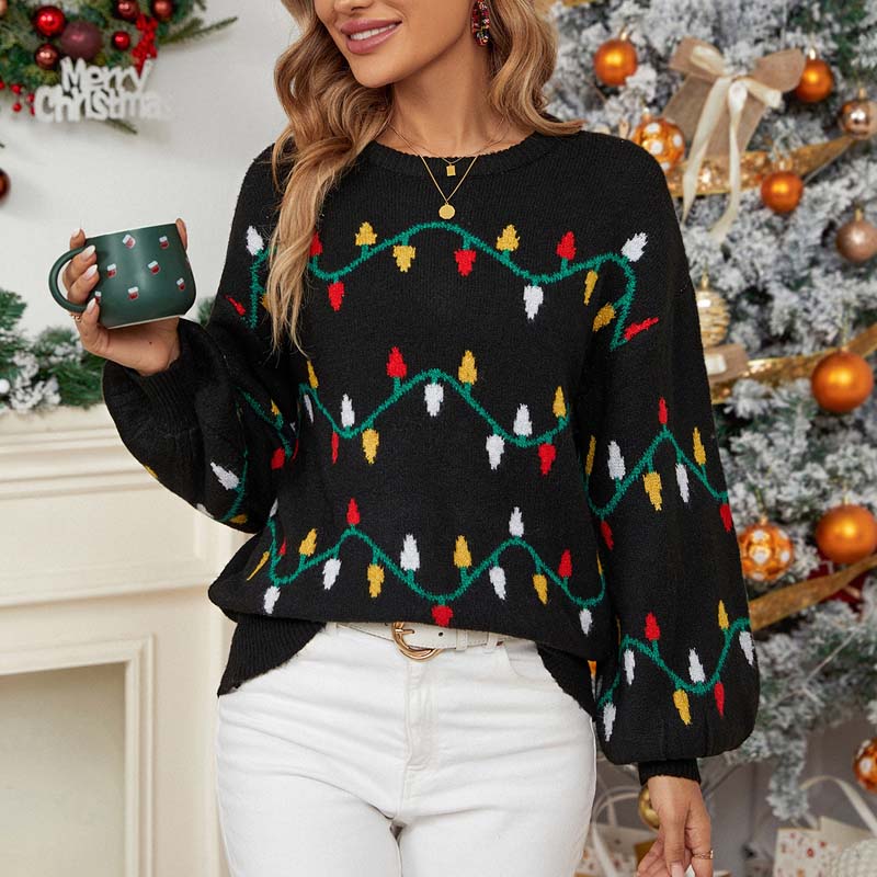 WW | Bequemer Weihnachtsstrickpullover für Winter