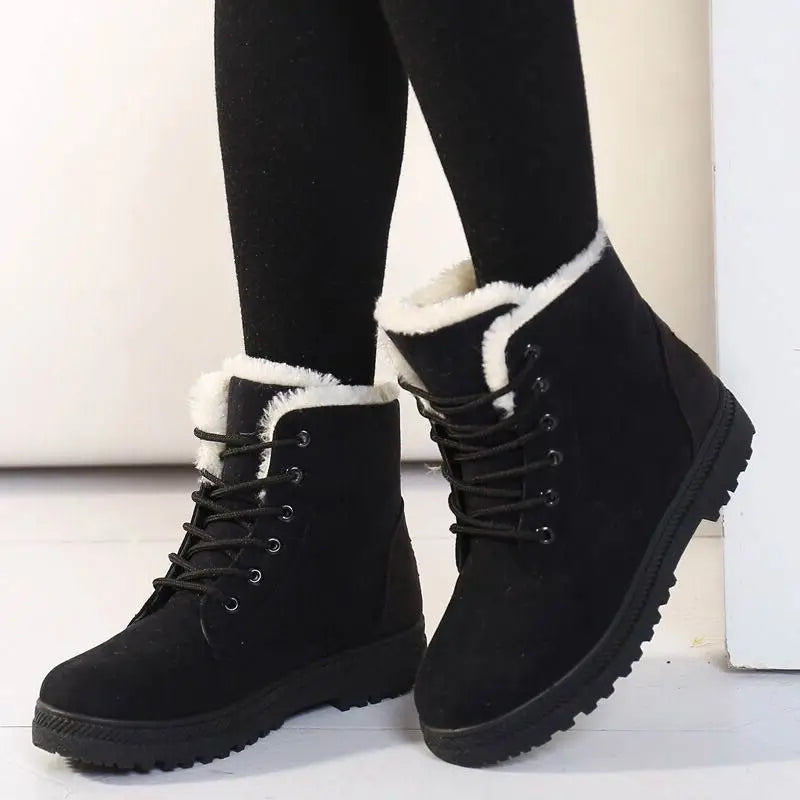 WW | Damen Winter Schnür Schnee Stiefel