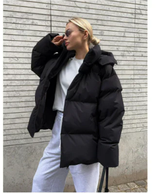 WW | Damen Kurze Jacke mit Kapuze