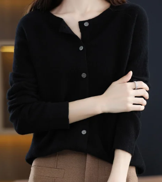 WW | Cardigan with Round Neck Women's Sweater