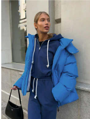 WW | Damen Kurze Jacke mit Kapuze