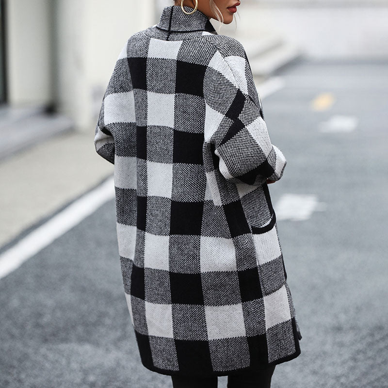 WW | Kariert Strickstrickjacke