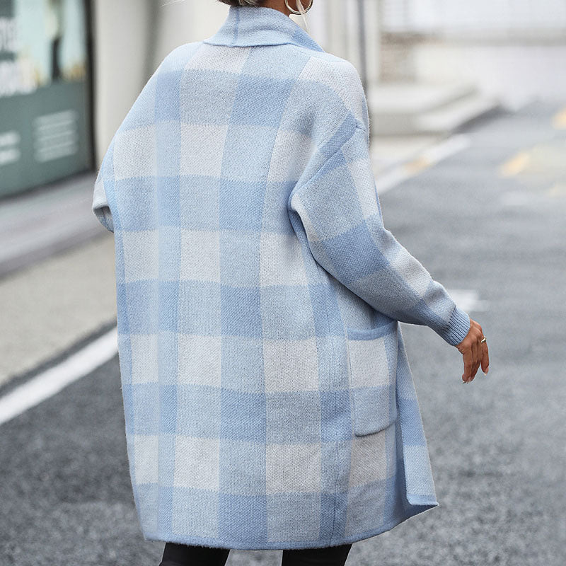 WW | Kariert Strickstrickjacke
