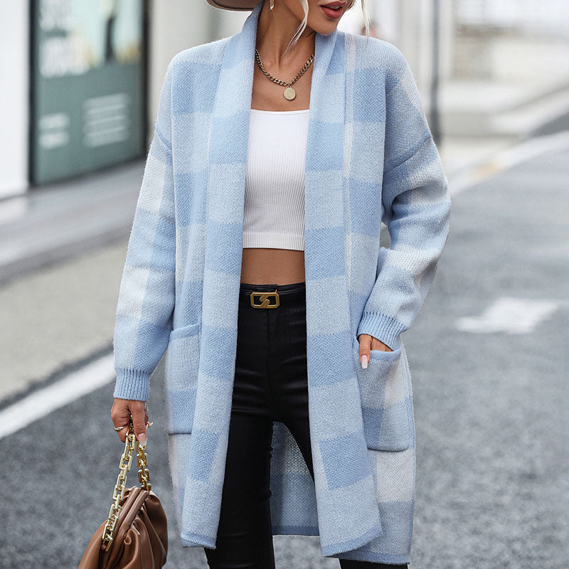 WW | Kariert Strickstrickjacke