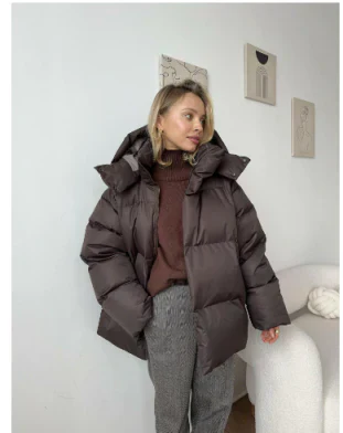 WW | Damen Kurze Jacke mit Kapuze