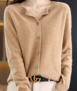WW | Cardigan with Round Neck Women's Sweater