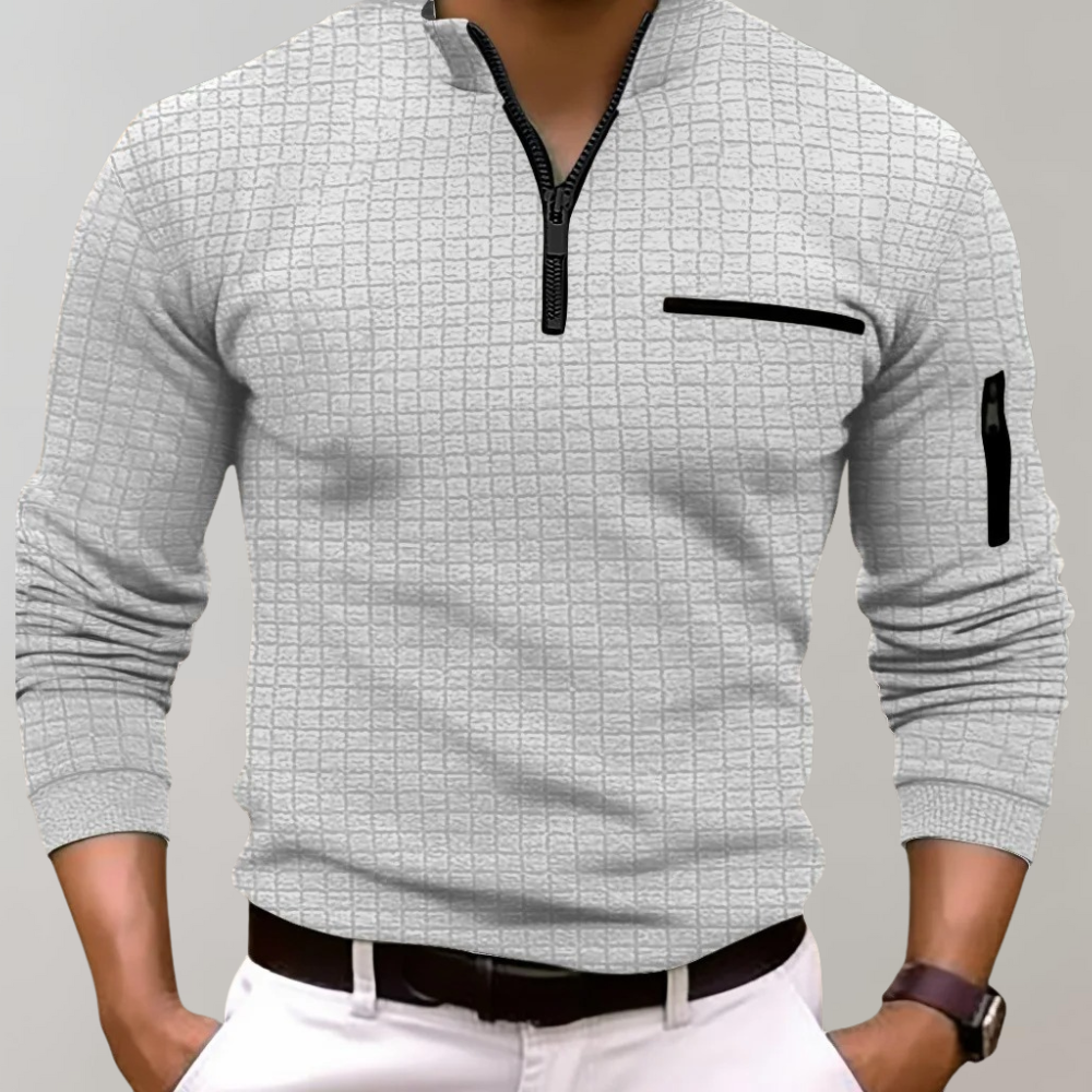 WW | Langarm Polohemd aus Baumwolle - Klassisches Poloshirt für Freizeit, Büro und Übergangszeit