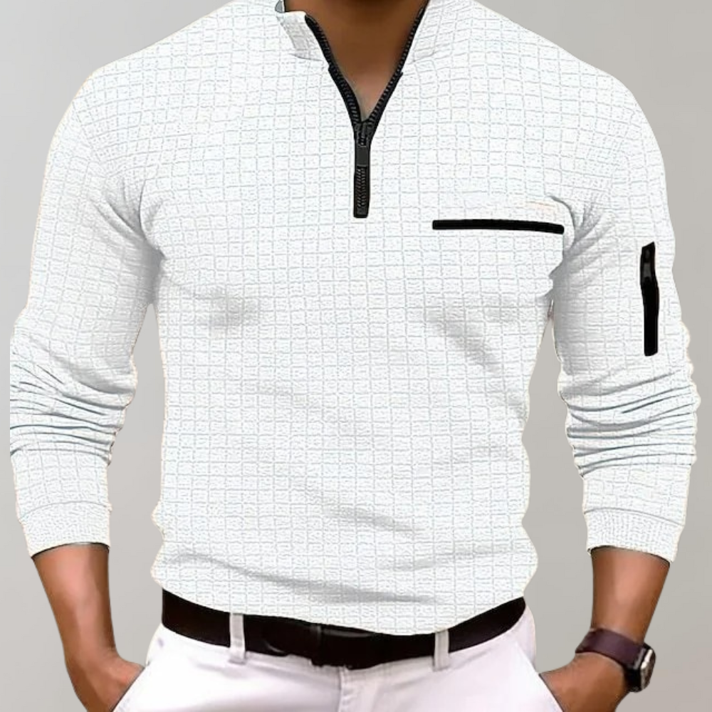 WW | Langarm Polohemd aus Baumwolle - Klassisches Poloshirt für Freizeit, Büro und Übergangszeit