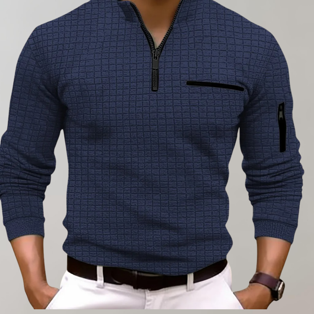 WW | Langarm Polohemd aus Baumwolle - Klassisches Poloshirt für Freizeit, Büro und Übergangszeit