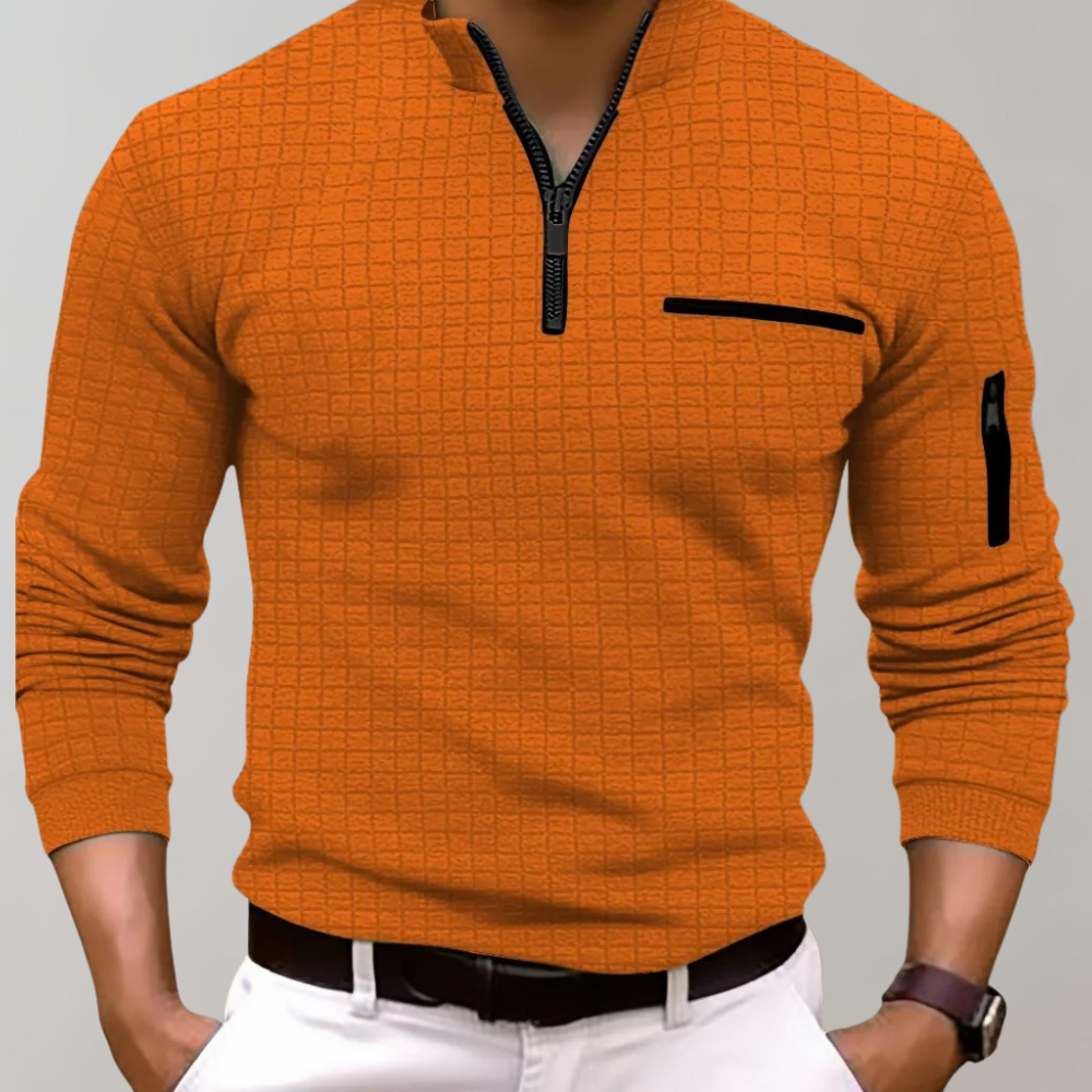 WW | Langarm Polohemd aus Baumwolle - Klassisches Poloshirt für Freizeit, Büro und Übergangszeit