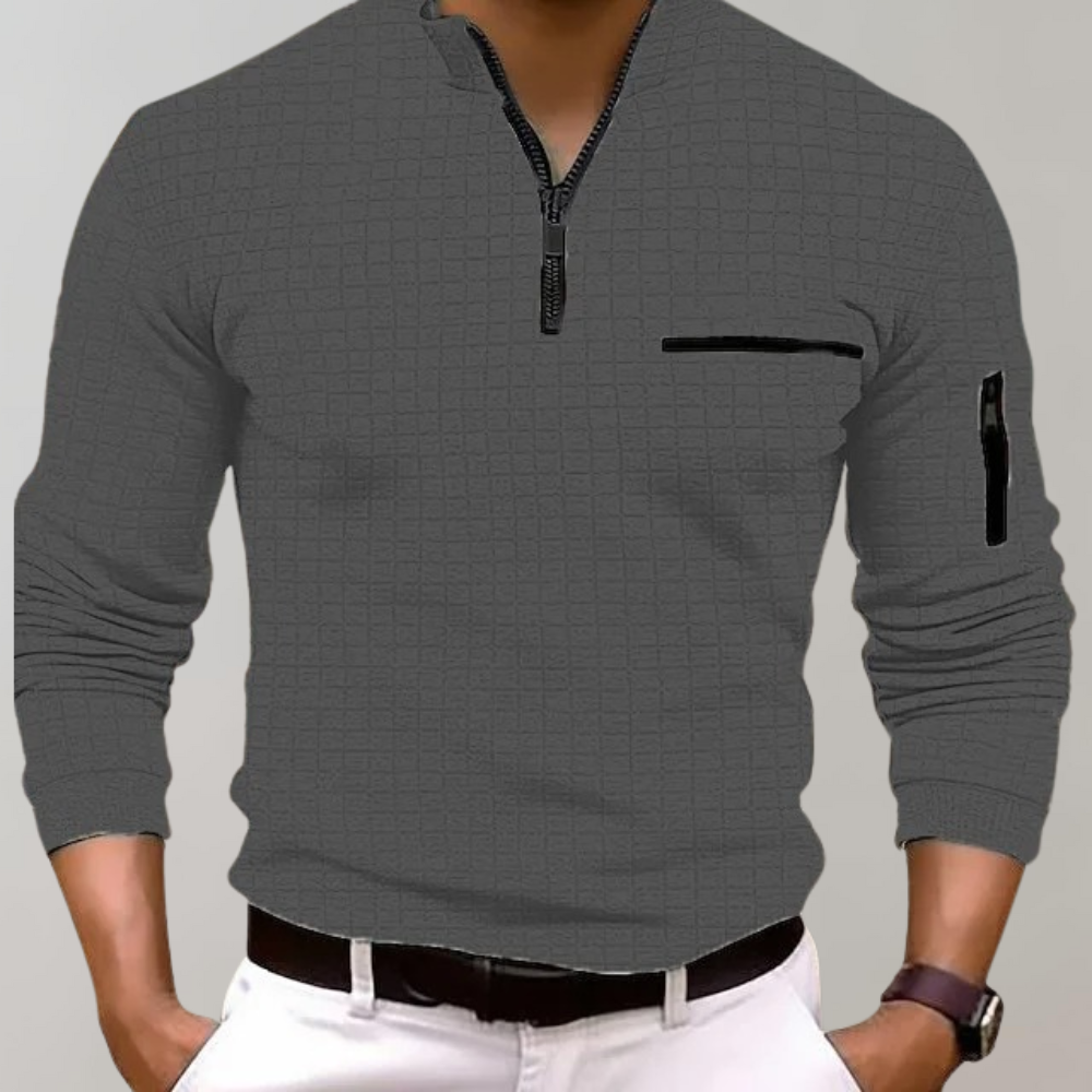 WW | Langarm Polohemd aus Baumwolle - Klassisches Poloshirt für Freizeit, Büro und Übergangszeit