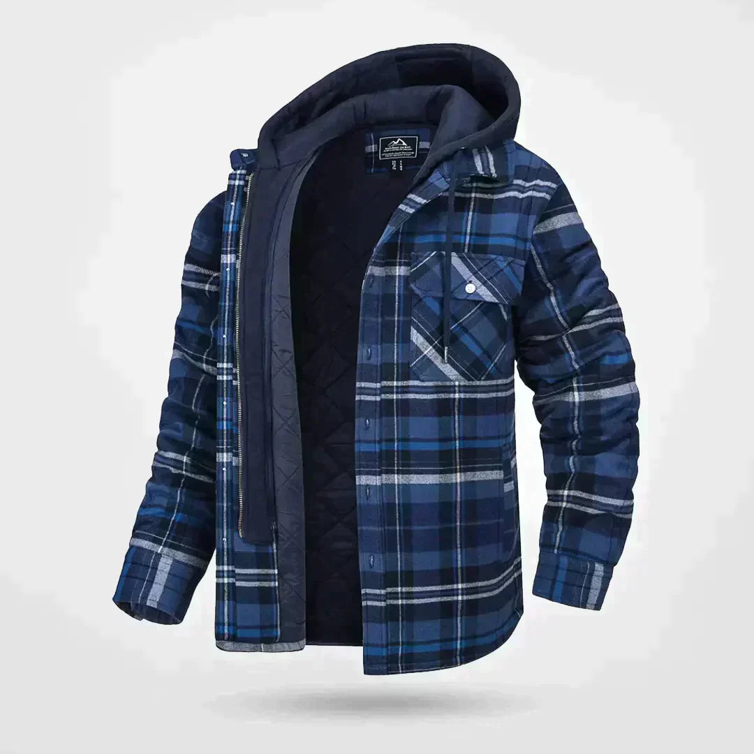 WW | Herren Kapuzen-Karo-Jacke - Kariert