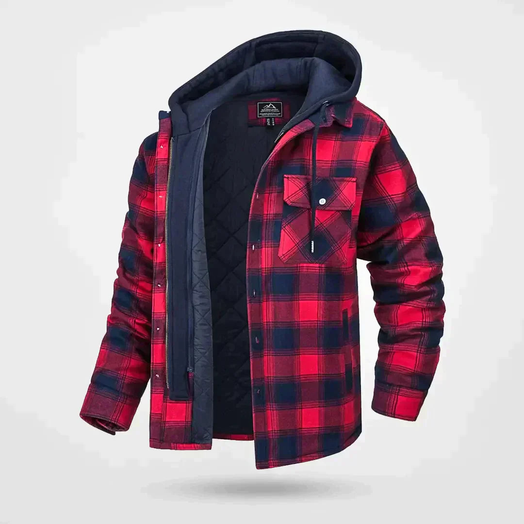 WW | Herren Kapuzen-Karo-Jacke - Kariert