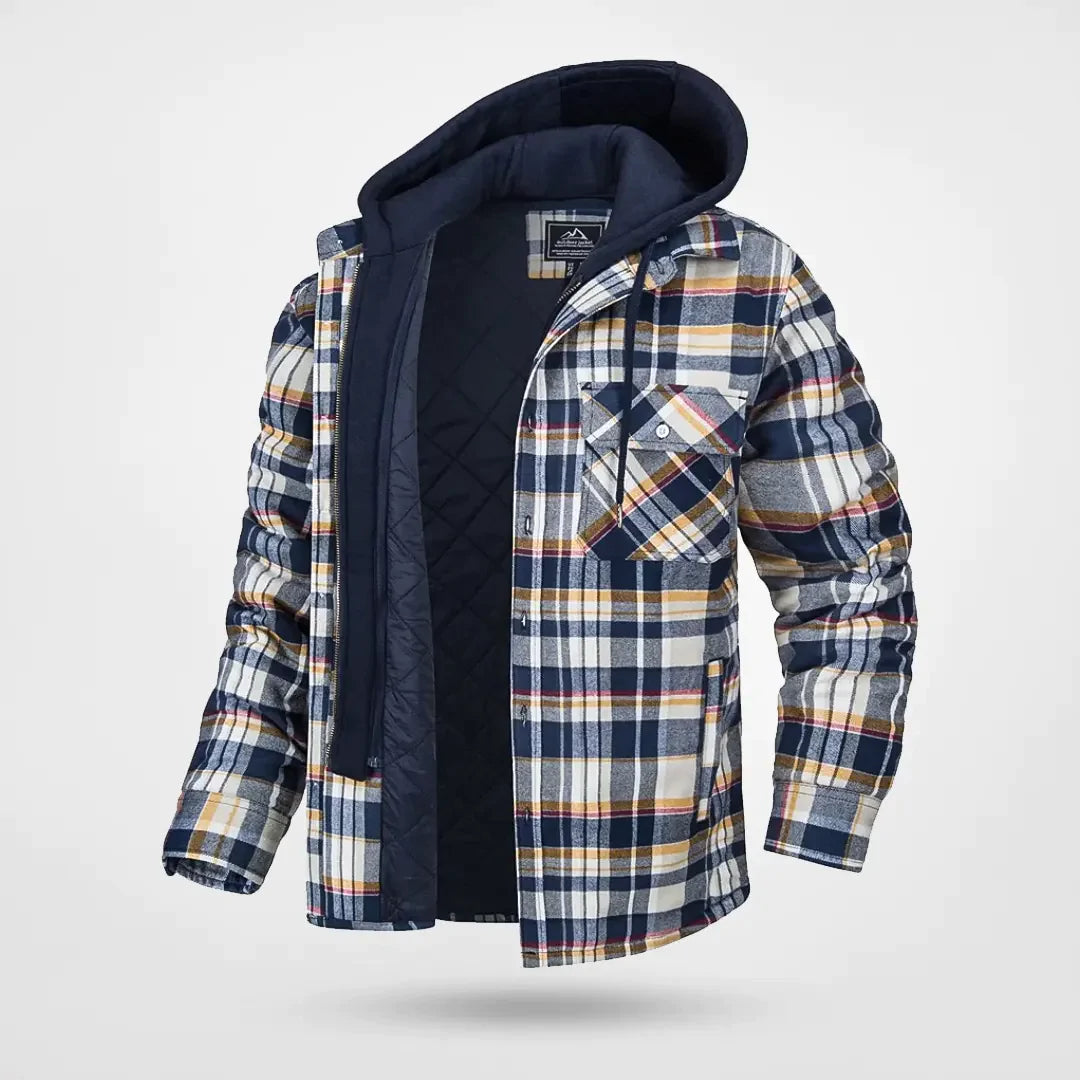 WW | Herren Kapuzen-Karo-Jacke - Kariert