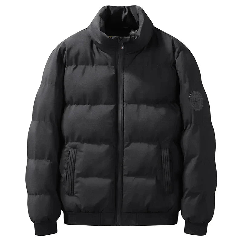 WW | Herren Winter Steppjacke mit vorderem Reißverschluss und Taschen