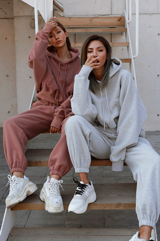 WW | Baumwoll-Jogginganzug für Damen im Vintage-Look
