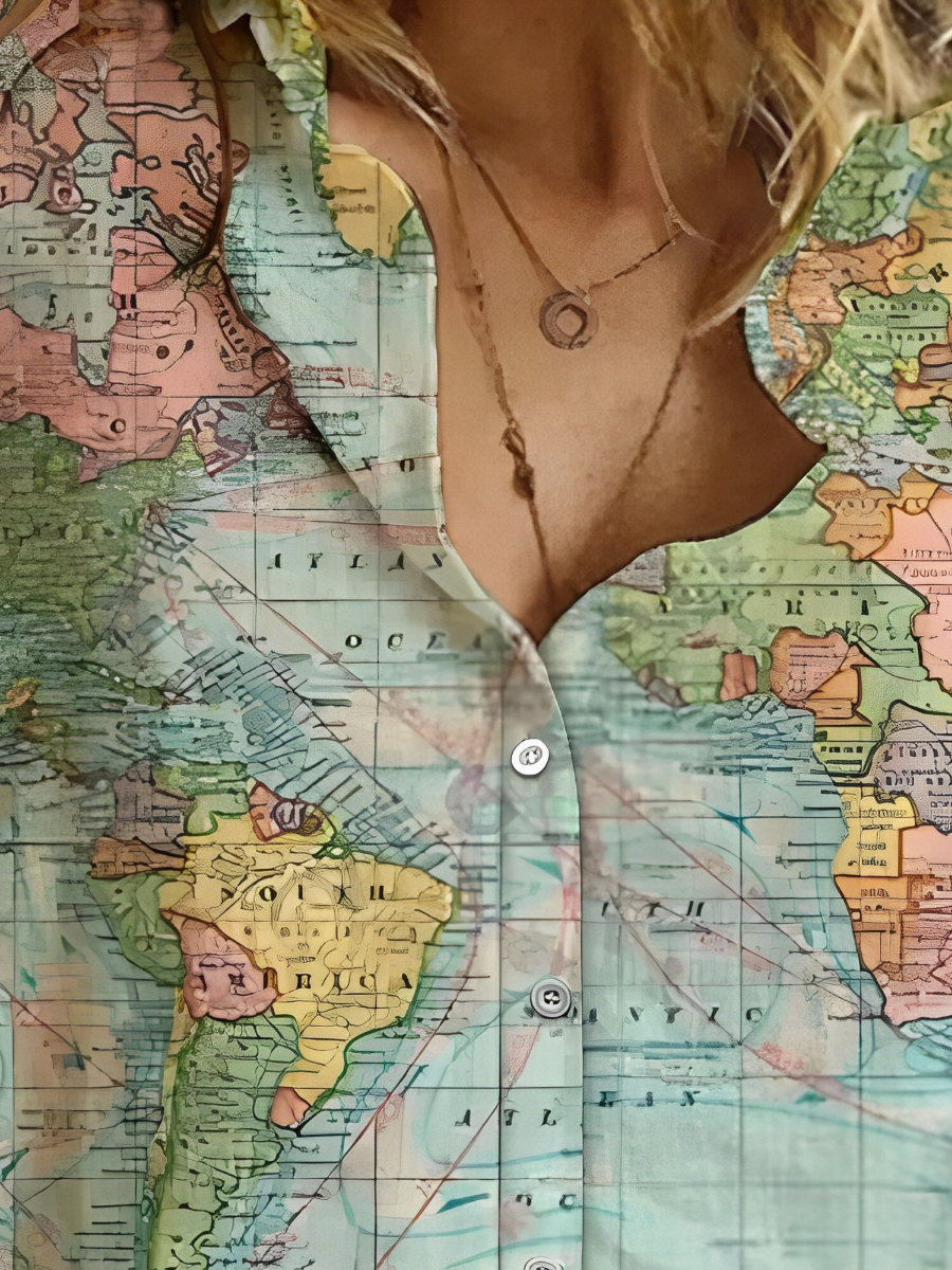 WW | Globe World Map Printed Shirt