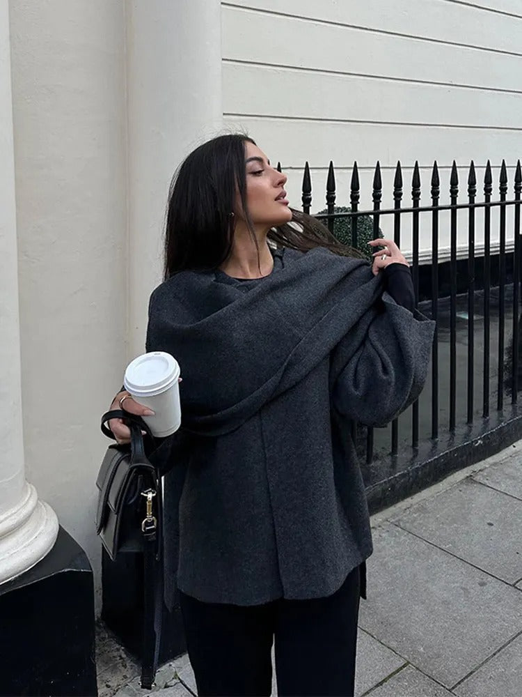WW | Cape Mantel - Modische Cape Jacke