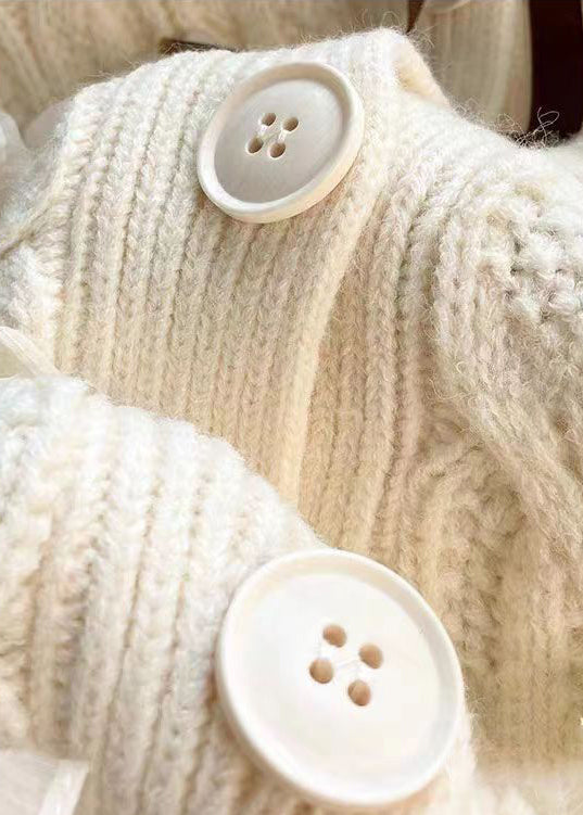 WW | Gemütliche Patchwork Strickmäntel V-Ausschnitt Lange Ärmel