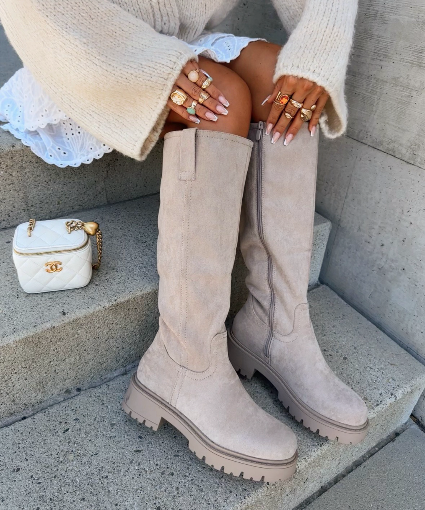 WW | Beige Ankle Boots for Women with Padded Insole and Lined Interior – Comfortable Ankle Boots for Everyday Wear