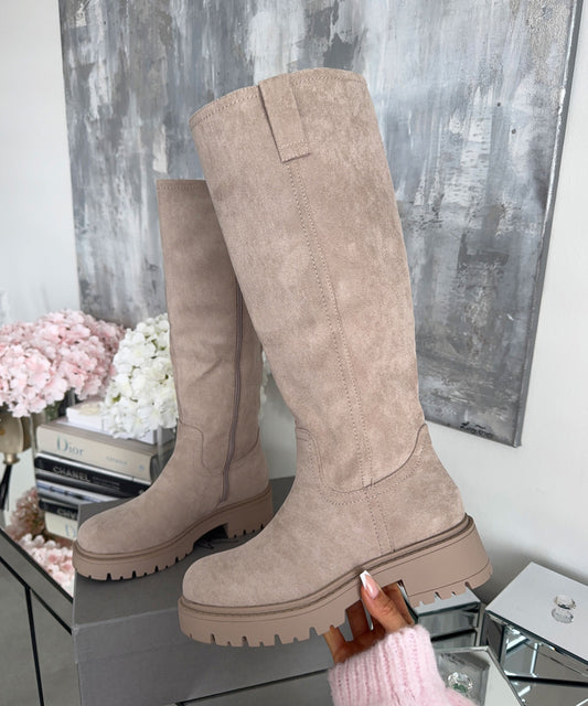 WW | Beige Ankle Boots für Frauen mit gepolsterter Innensohle und gefüttert Innenraum – Bequeme Stiefeletten für den Alltag
