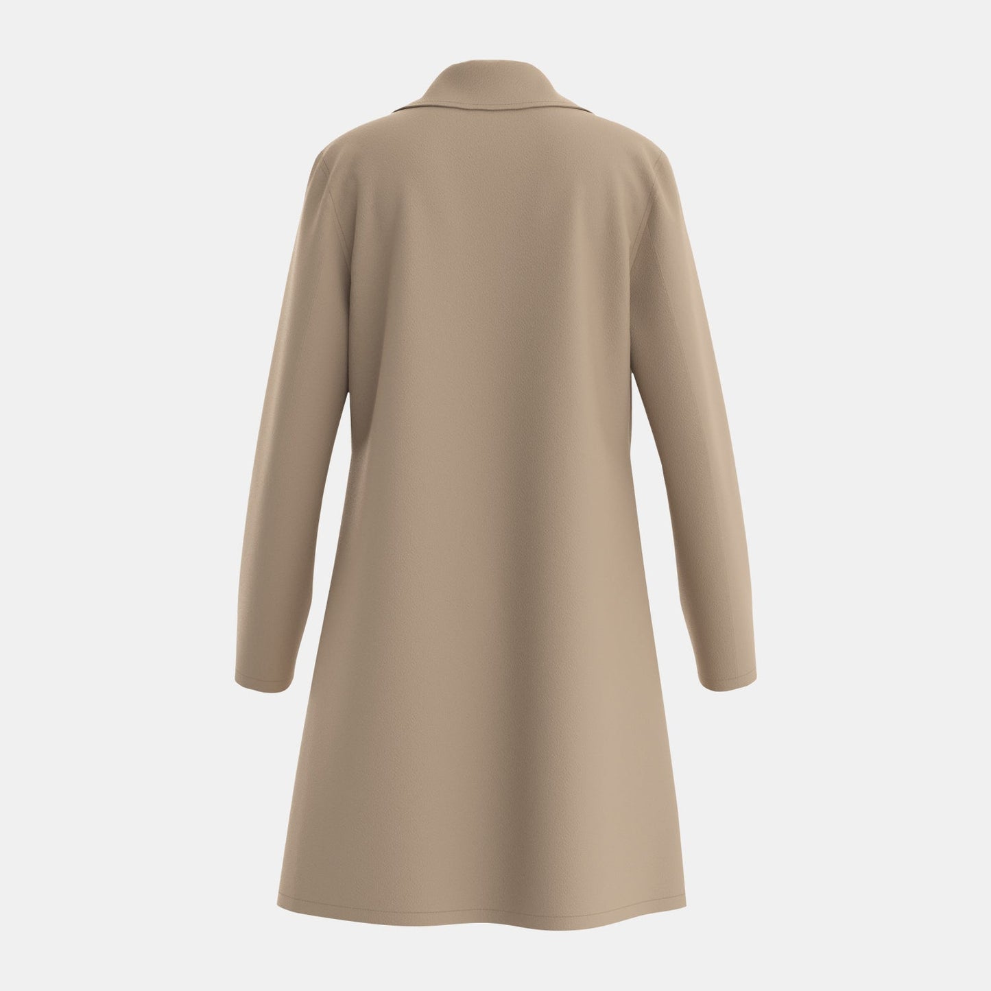 WW | Damen Beiger Trenchcoat mit Revers und Knopfleiste