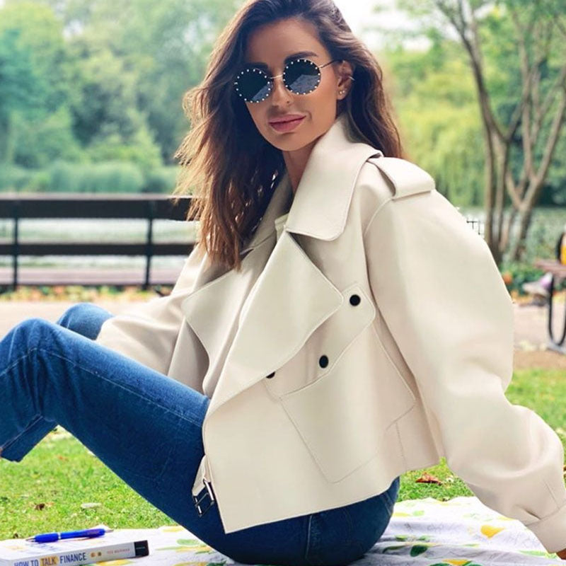 WW | Short Women's Jacket A casual leather jacket for women