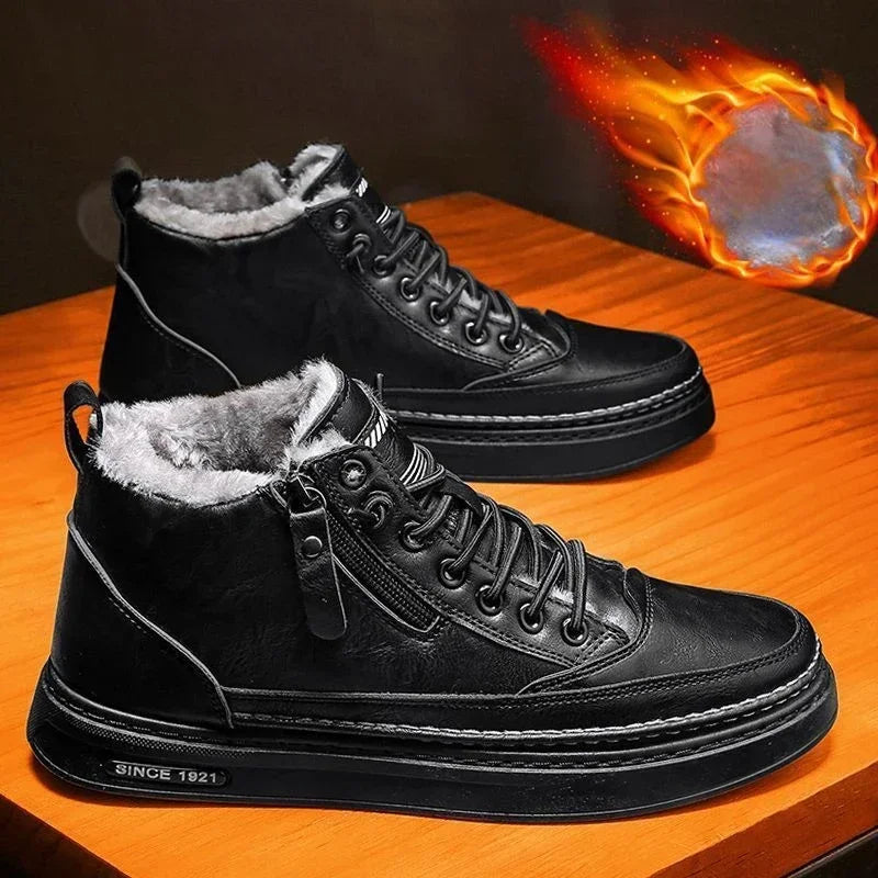 WW | Men's Snow Boots with Warm Cotton Lining and Non-Slip Sole