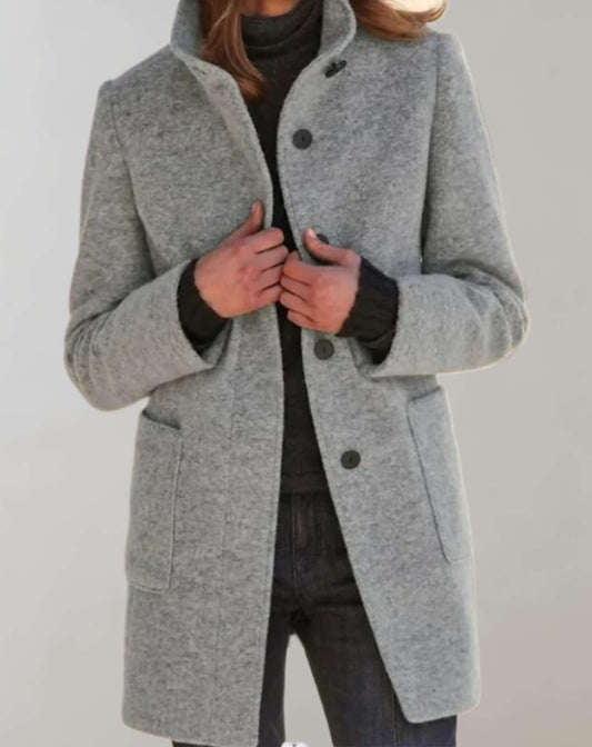 WW | Bouclé Coat - Button Design - Vibrant Colors - Fall and Winter Style