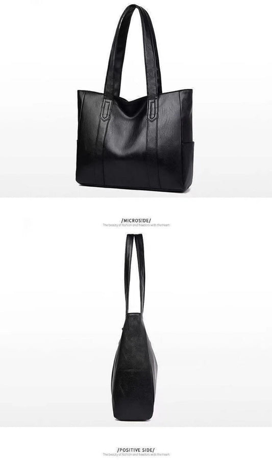 WW | Leder Schultertasche Große Kapazität Klassischer Vintage-Stil Elegante Tragetasche für Den Alltag
