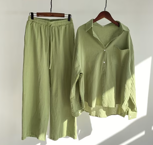 WW | Stylisches und Zweiteiliges Leinen Set
