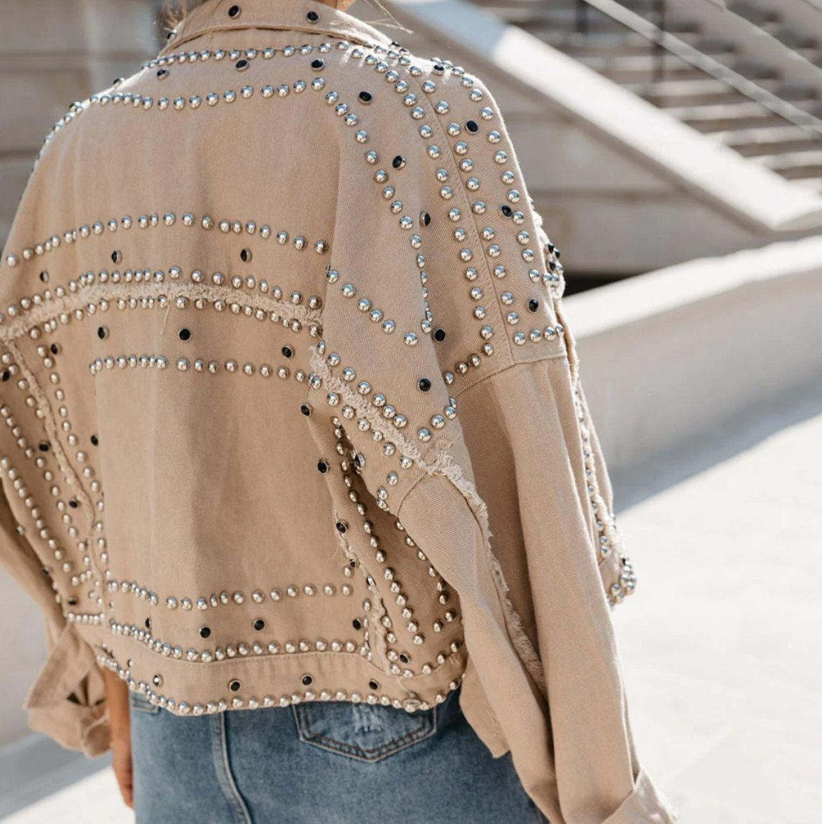 WW | Damen Studded Bomberjack mit Knopffront