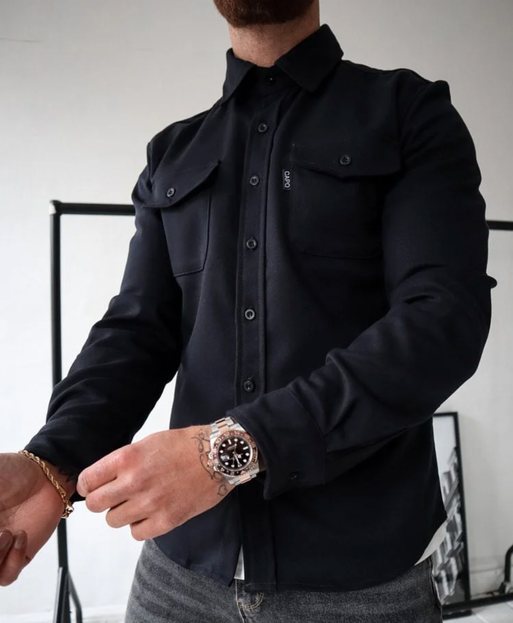 WW | Herren Knopf Freizeitjacke - Langarm
