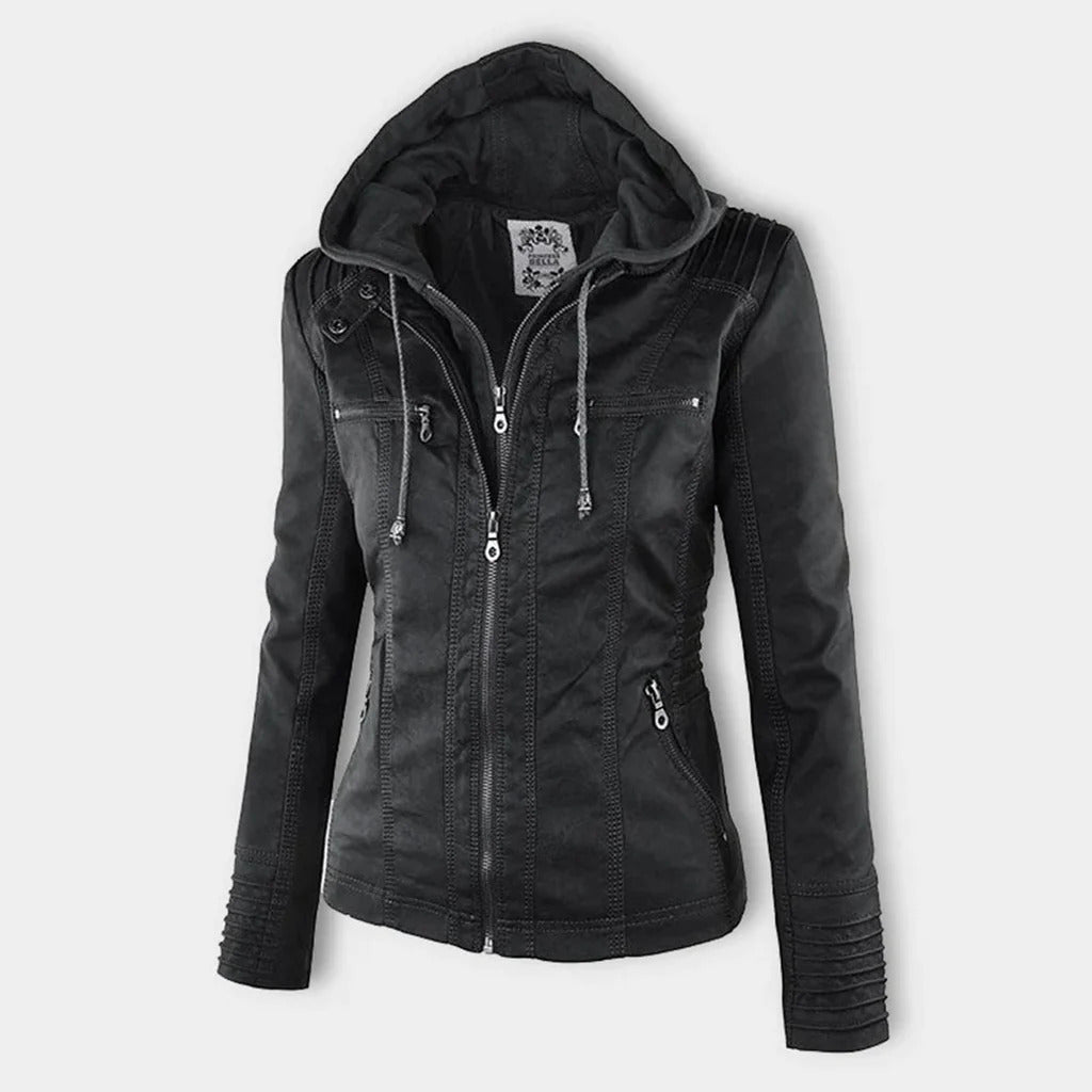WW | Chic khaki hooded jacket, comfort and urban elegance