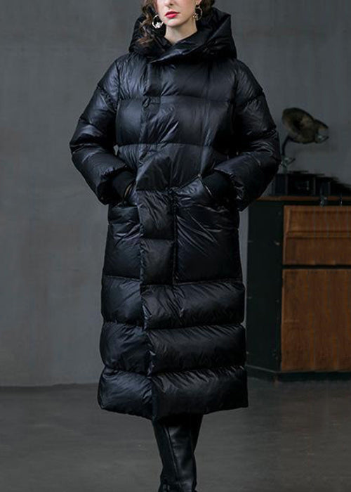 WW | Duck Down Long Down Coats Hood Long Sleeves